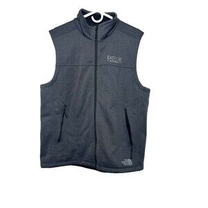 North Face Fleece Vest Men's Large Gray Black Ridgewall Soft Shell